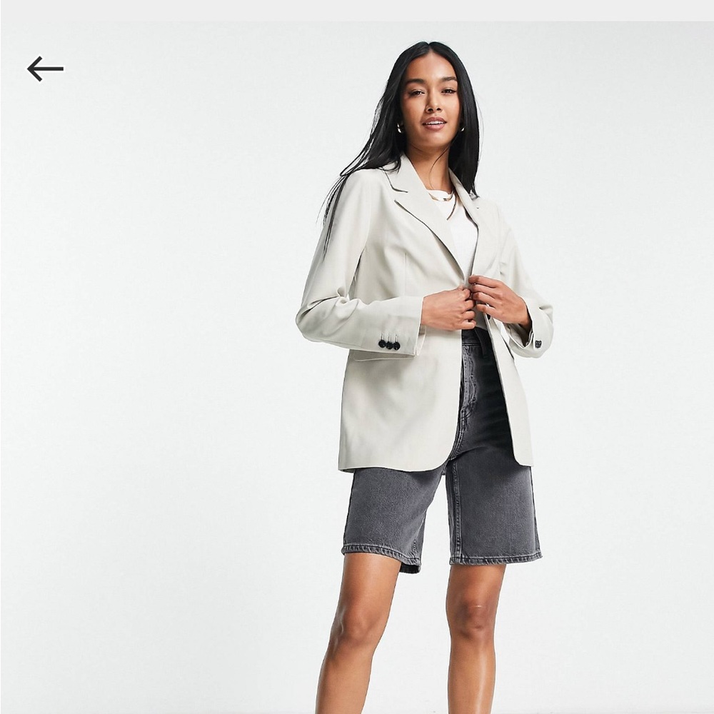 Topshop blazer in light taupe